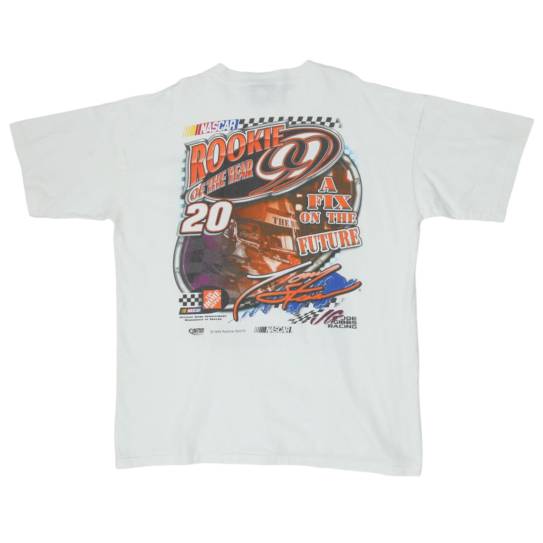1999 Vintage Tony Stewart Rookie Of The Year Nascar Racing T-Shirt White L