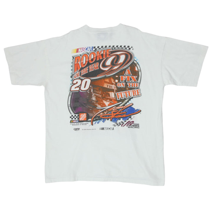 1999 Vintage Tony Stewart Rookie Of The Year Nascar Racing T-Shirt White L