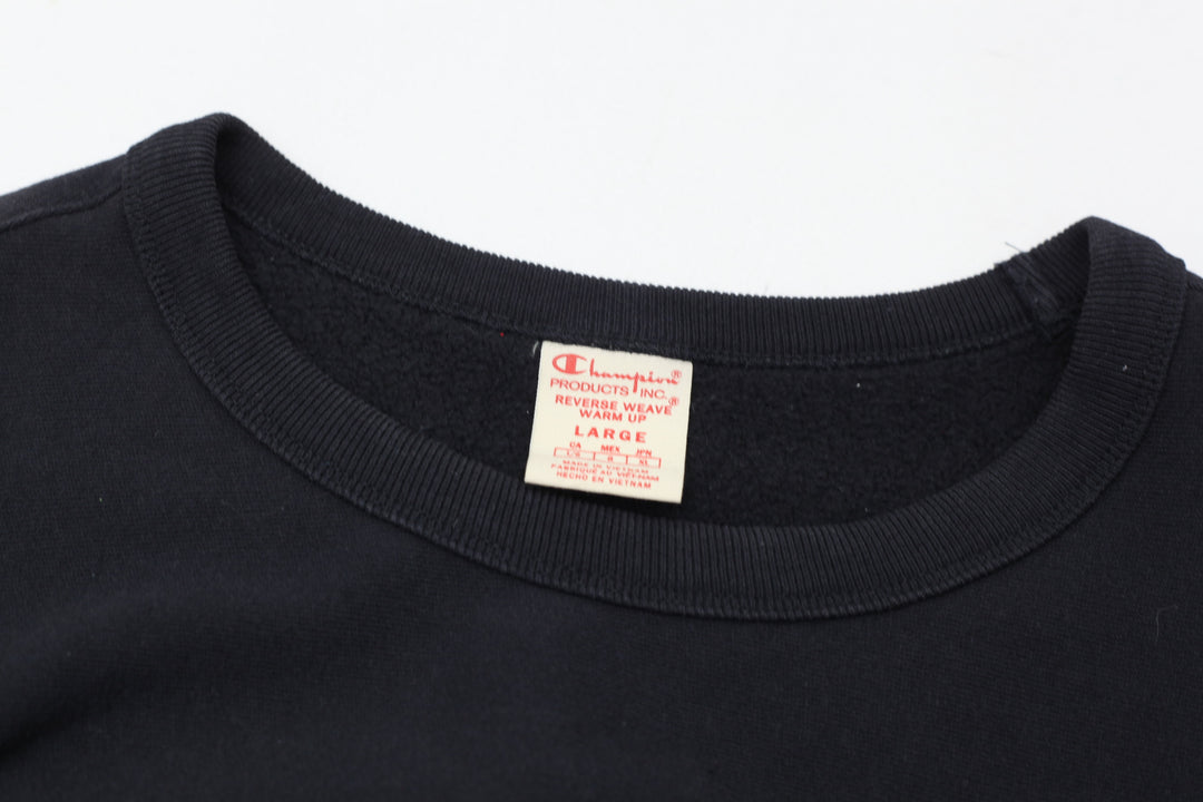 Vintage Champion Reverse Weave Black Crewneck Sweatshirt
