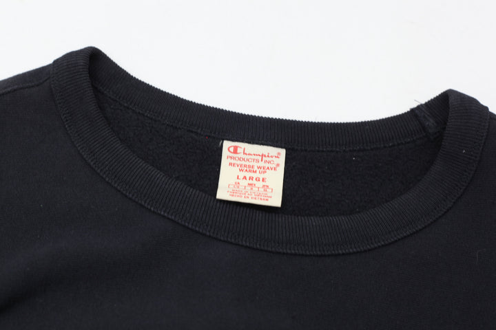 Vintage Champion Reverse Weave Black Crewneck Sweatshirt