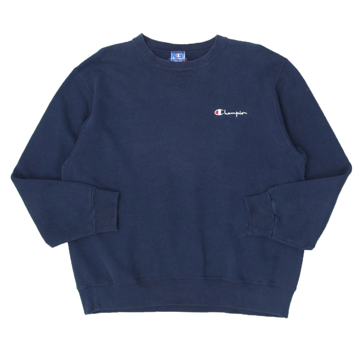 Vintage Champion Embroidered Navy Crewneck Sweatshirt Made in USA