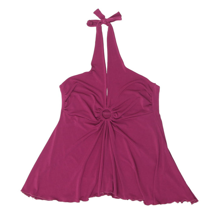 Y2K Halter Ruched Top