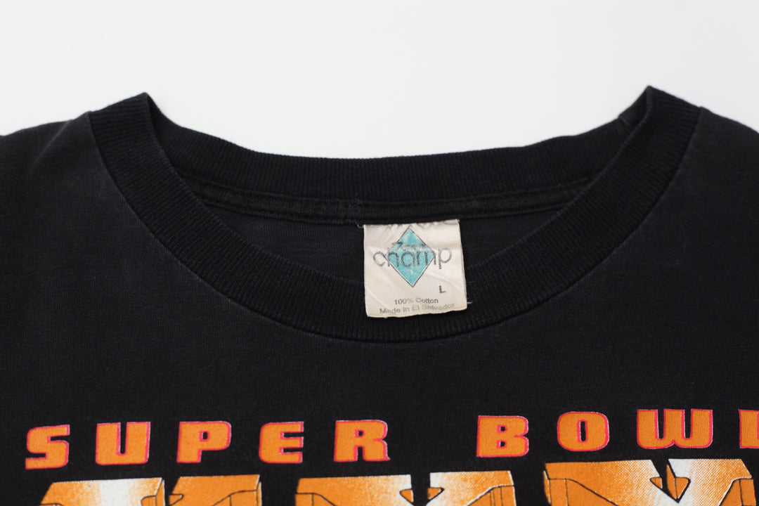 1995 Vintage Dallas Cowboys Superbowl Champions Black T-Shirt Tour Champ L