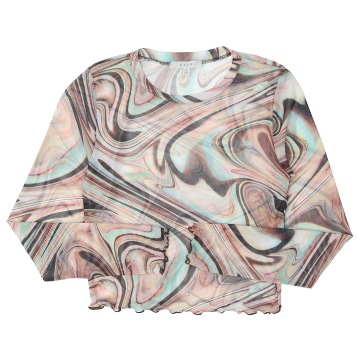 Y2K Mesh Long Sleeve Top