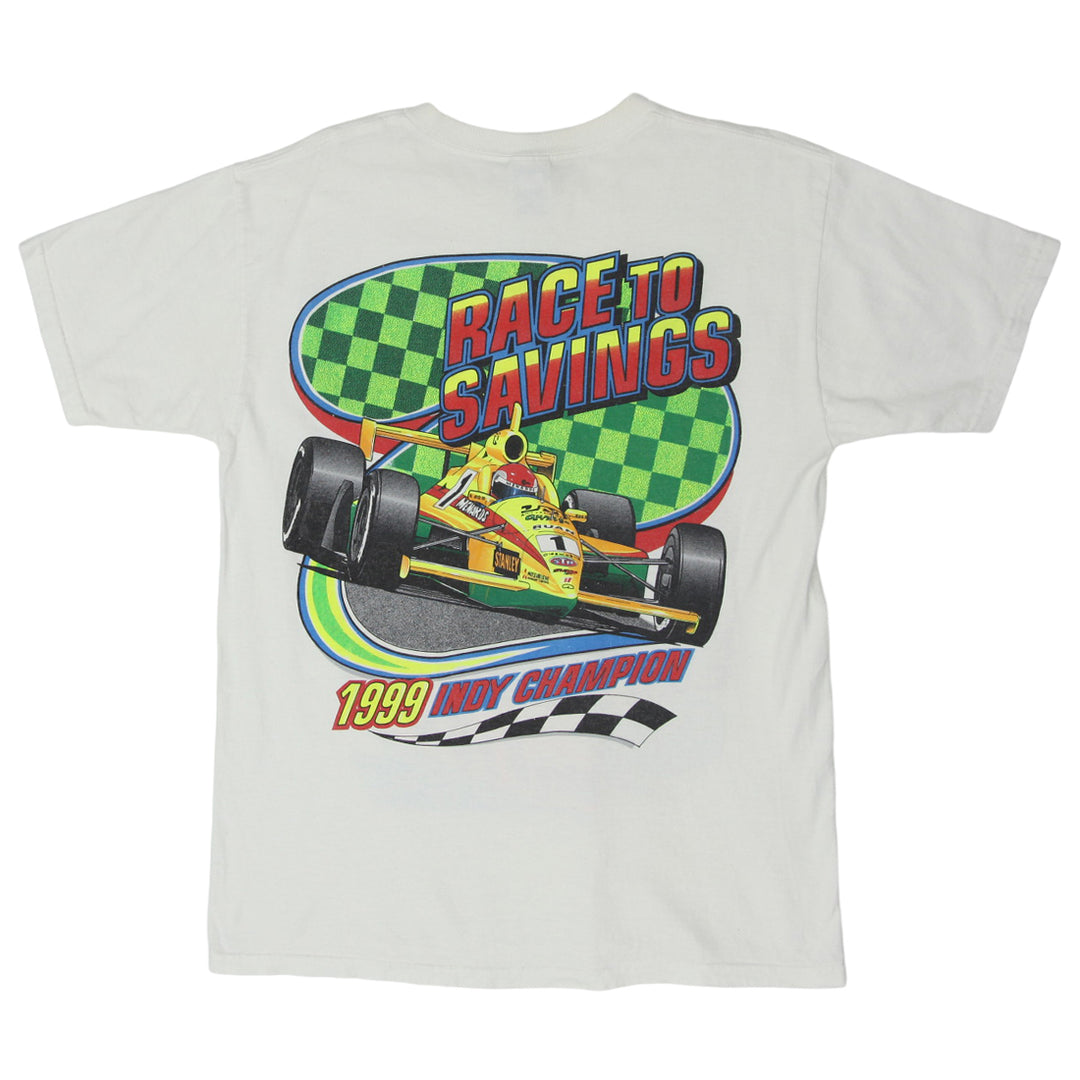 1999 Vintage Team Menard Indy Champion Race To Savings T-Shirt White L