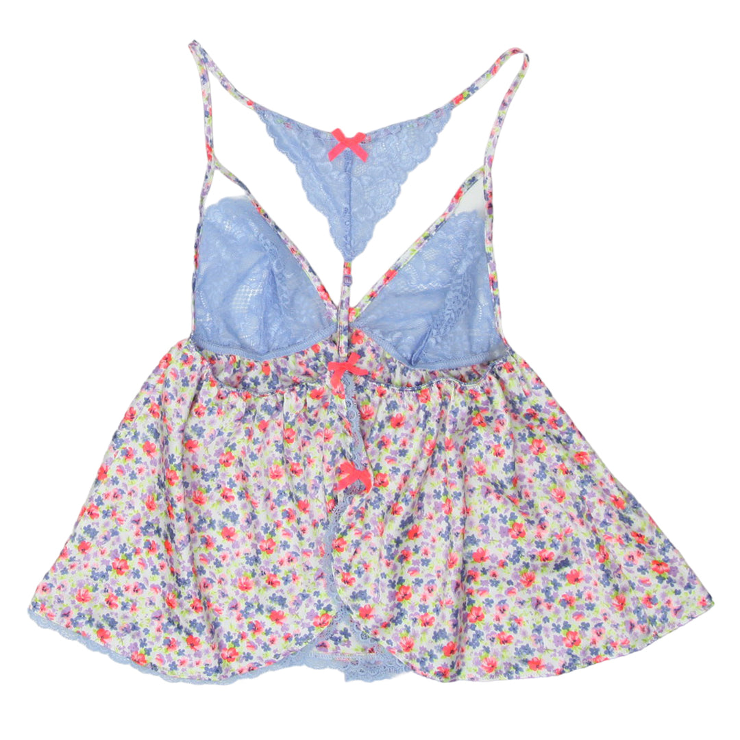 Y2K Victoria's Secret Strappy Floral Racerback Top