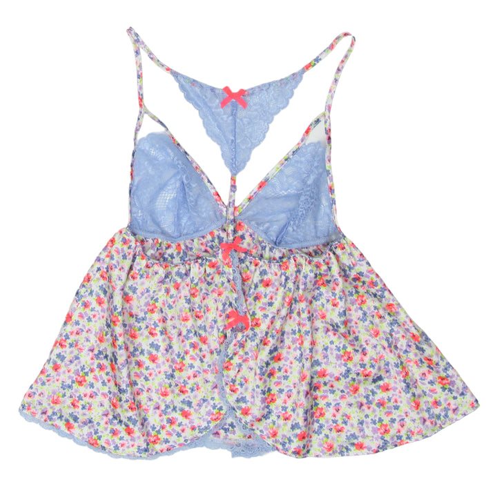 Y2K Victoria's Secret Strappy Floral Racerback Top