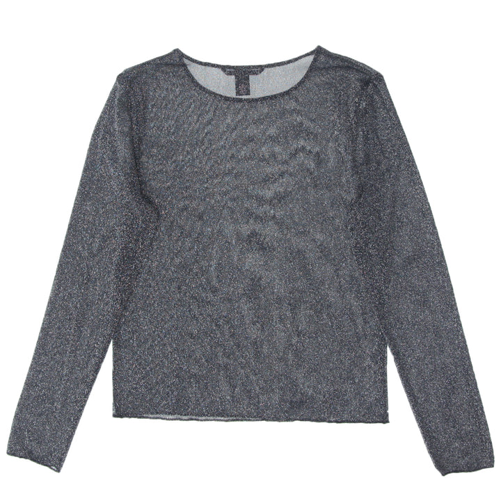 Y2K Victoria's Secret Mesh Metallic Long Sleeve Top