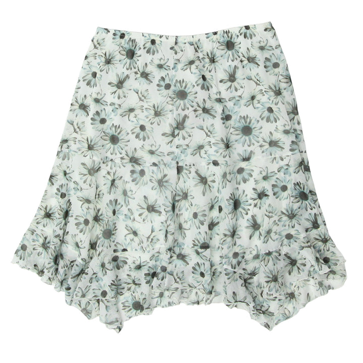 Y2K Mesh Floral Skirt