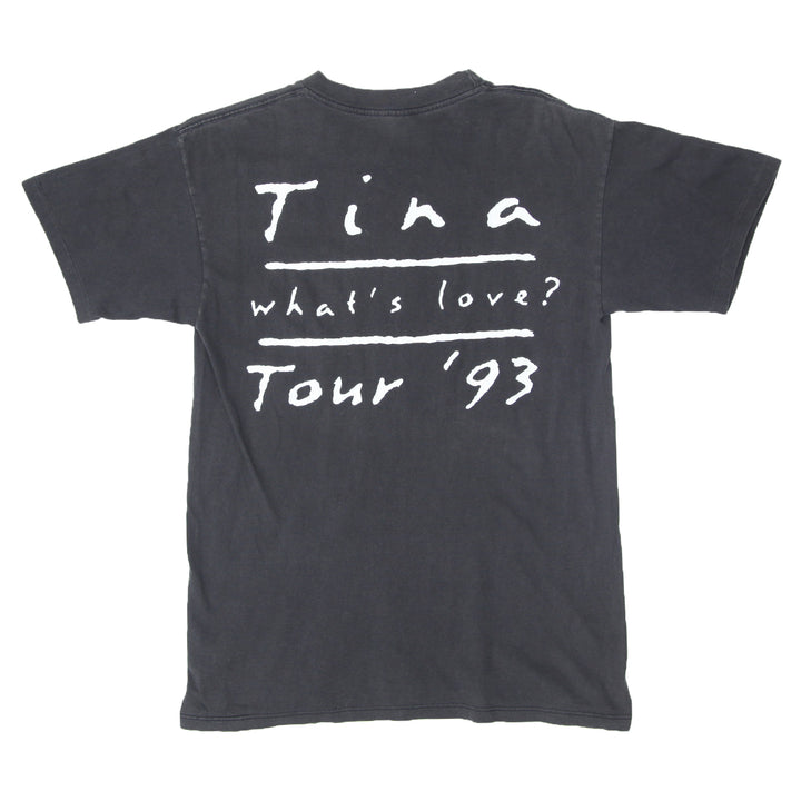 1993 Vintage Tina Turner Whats Love Tour T-Shirt S.Stitch Made in USA Black L