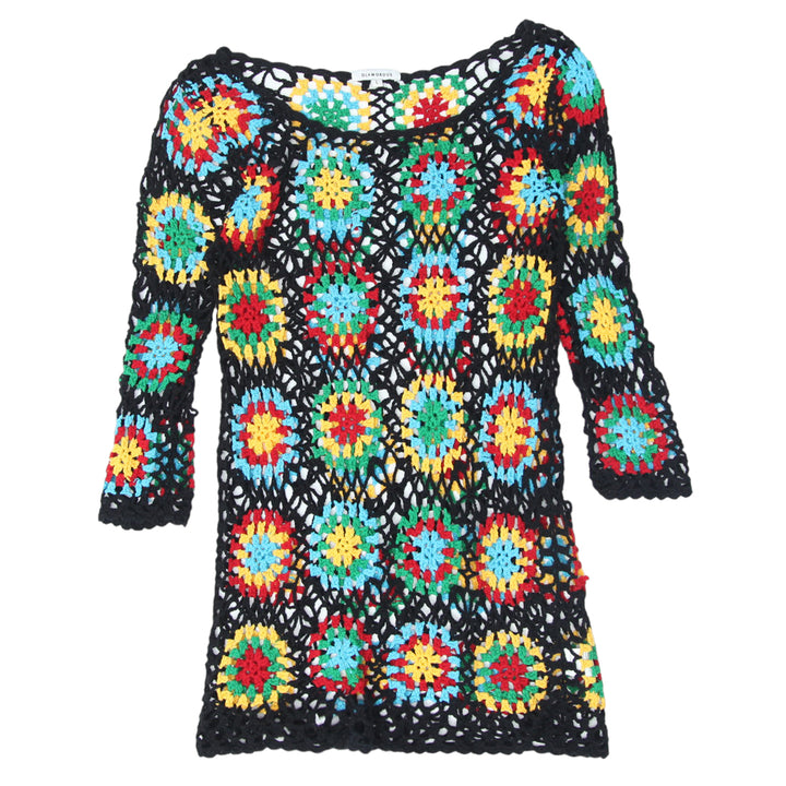 Y2K Crcochet Floral Short Dress