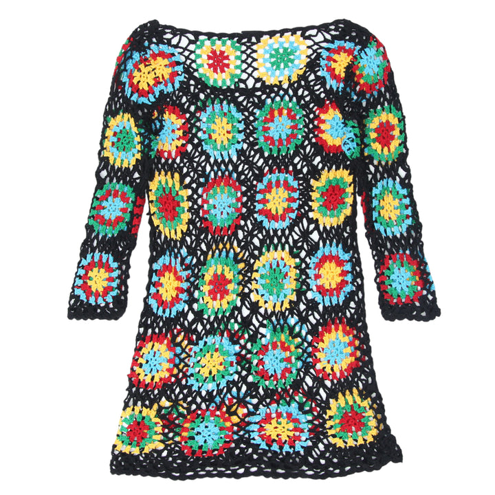 Y2K Crcochet Floral Short Dress