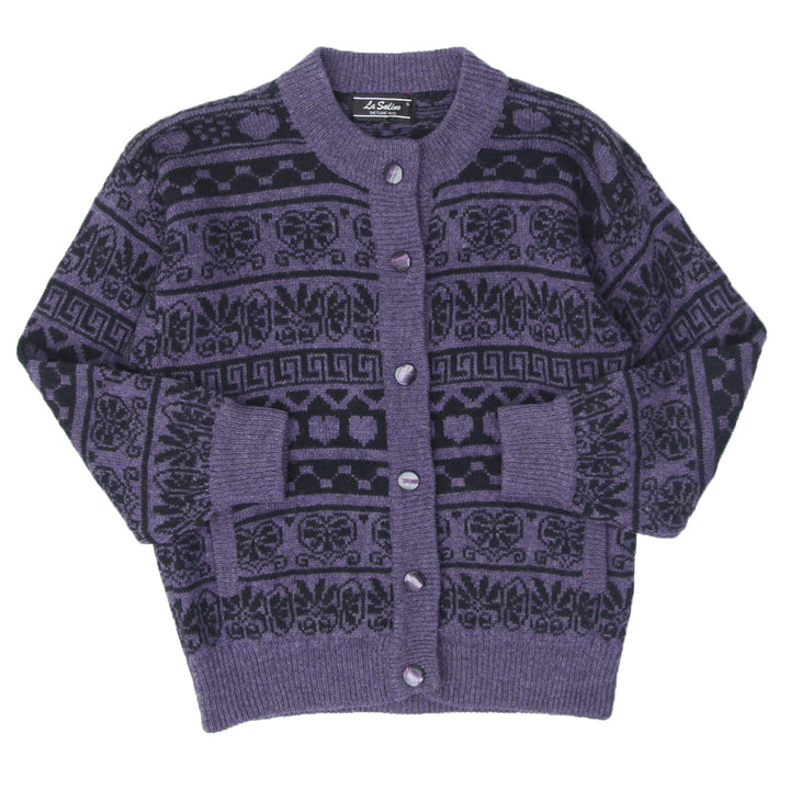 Vintage La Salino Shetland Wool Sweater Cardigan Ladies