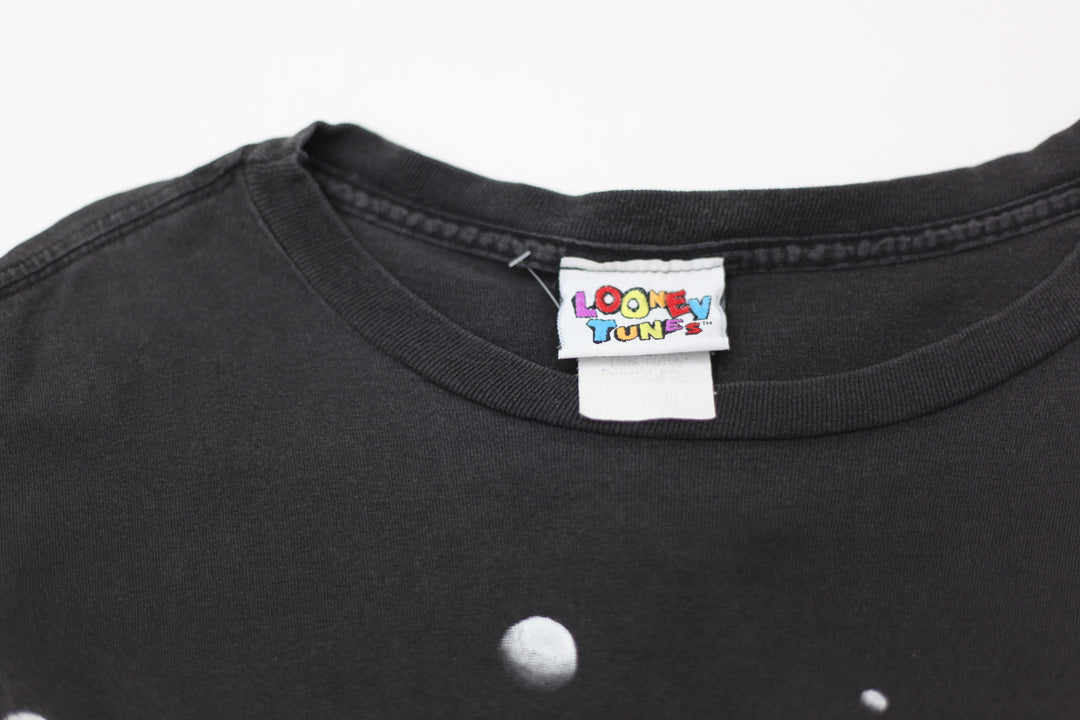 1996 Vintage Warner Bros Martin the Martian T-shirt Black Looney Tunes XXL