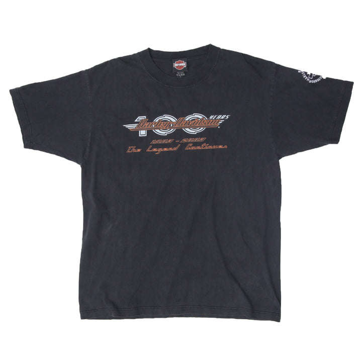 1903-2003 Vintage 100 years Harley Davidson 'The Legend Continues' T-shirt L