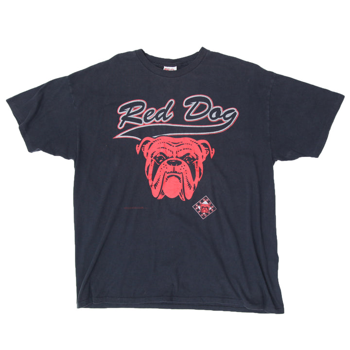 Vintage Red Dog Beer Bulldog T-shirt Single Stitch Novel Teez Black XL