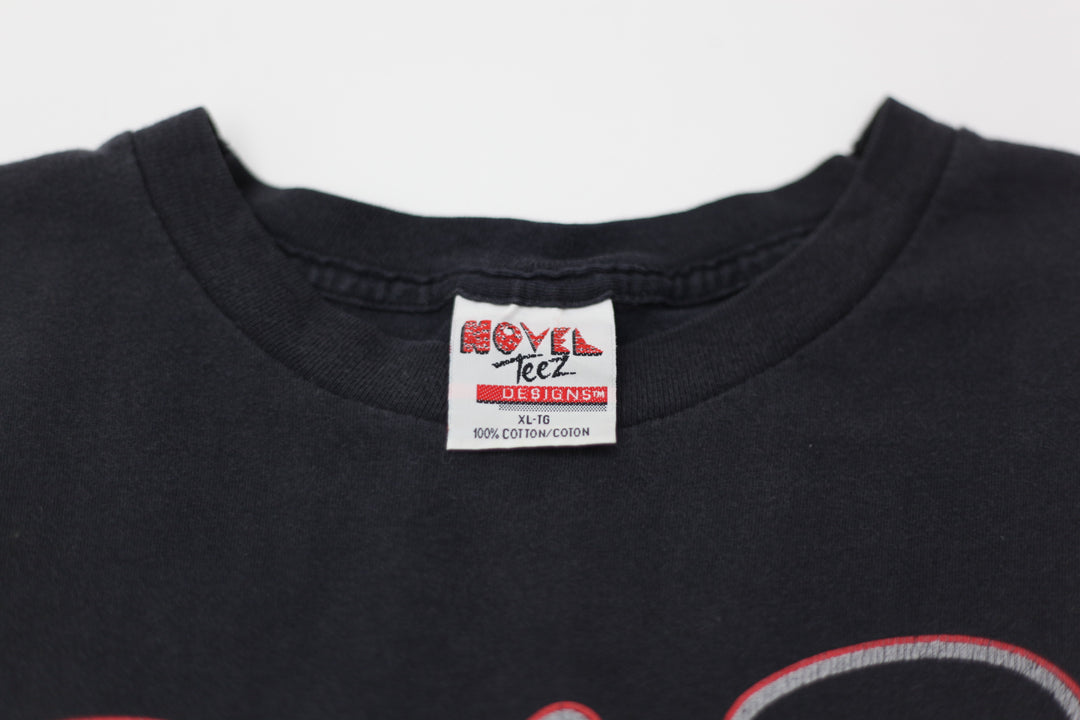 Vintage Red Dog Beer Bulldog T-shirt Single Stitch Novel Teez Black XL