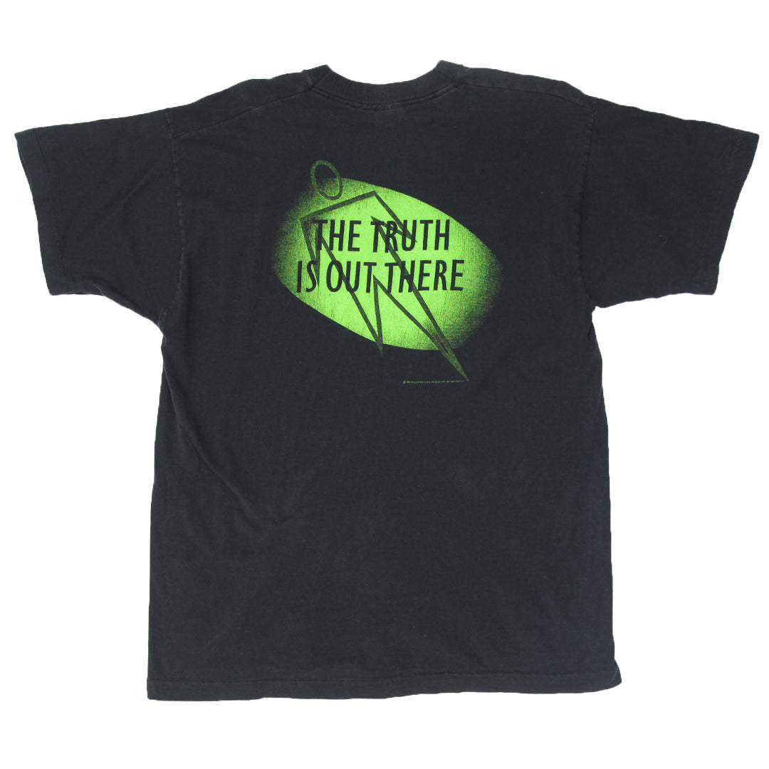 1994 Vintage X Files 'The Truth is Out There' Single Stitch T-shirt Black XL
