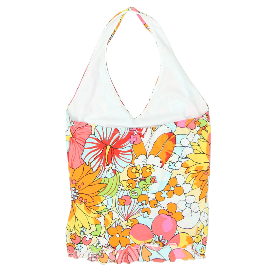 Y2K Halter Floral Top