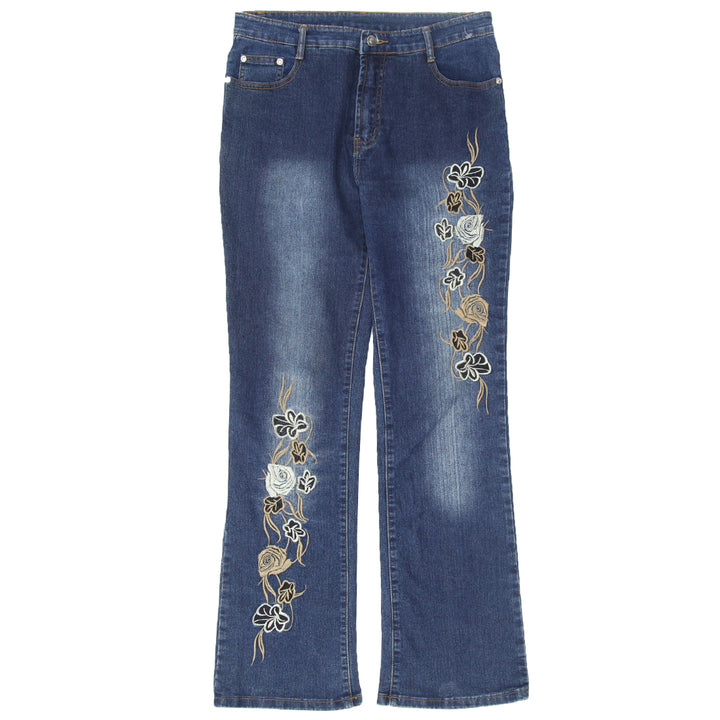 Y2K Embroidered Bootcut Jeans