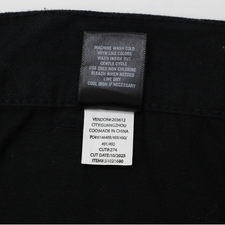 Y2K Mens Hot Topic Cargo Pants Black Skull Patch Graphic Size 34