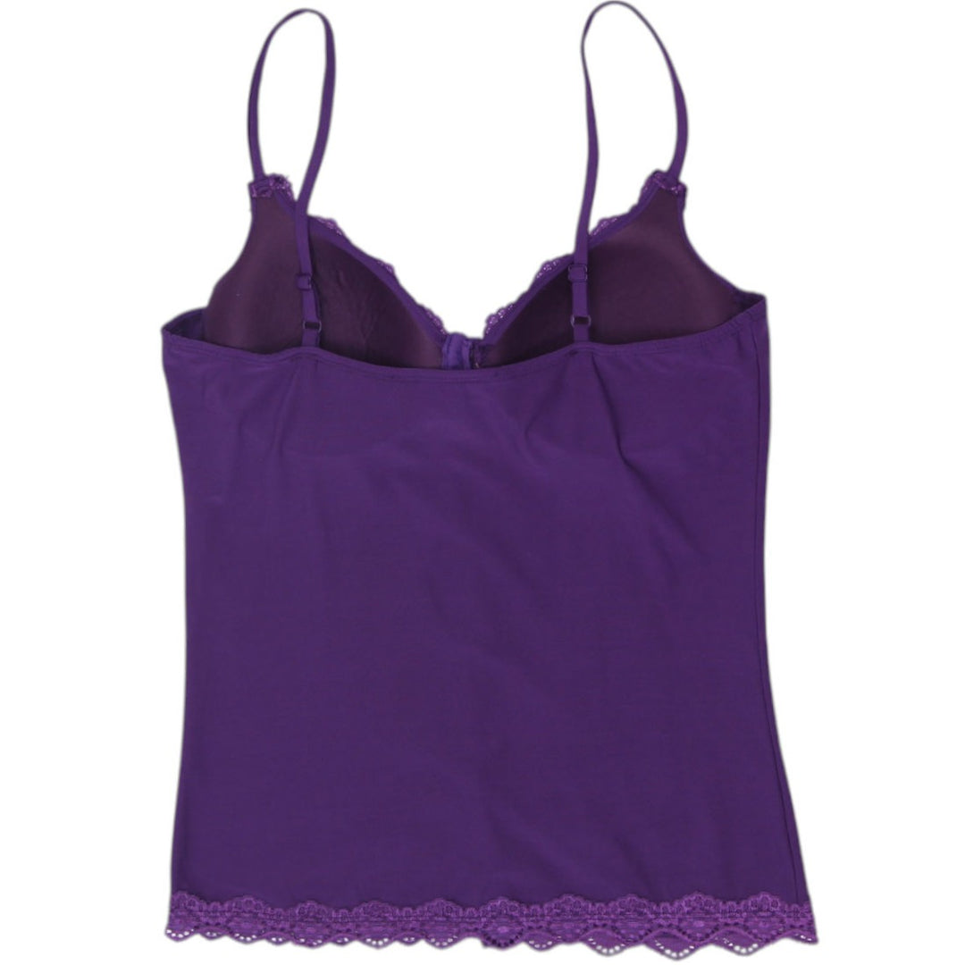 Y2K Ladies Layered with Love Hook & Eye Bustier Cami Tank Top Size L