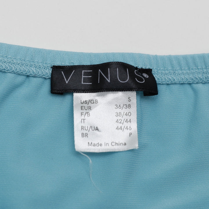 Y2K Ladies Venus Halter Top Aqua Sleeveless Stretchable