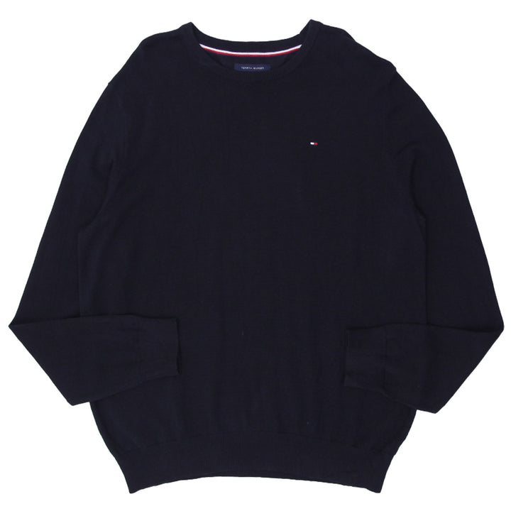 Mens Tommy Hilfiger Logo Black Knitted Sweater