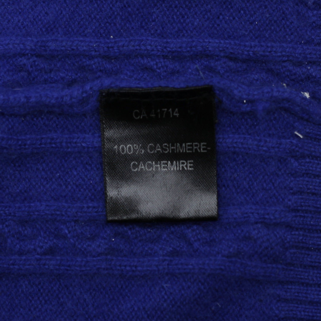 Mens Navy Blue Cashmere V-Neck Knitwear Size M | Migration_Knitwear & Sweaters - Detail View | Fashion Rerun
