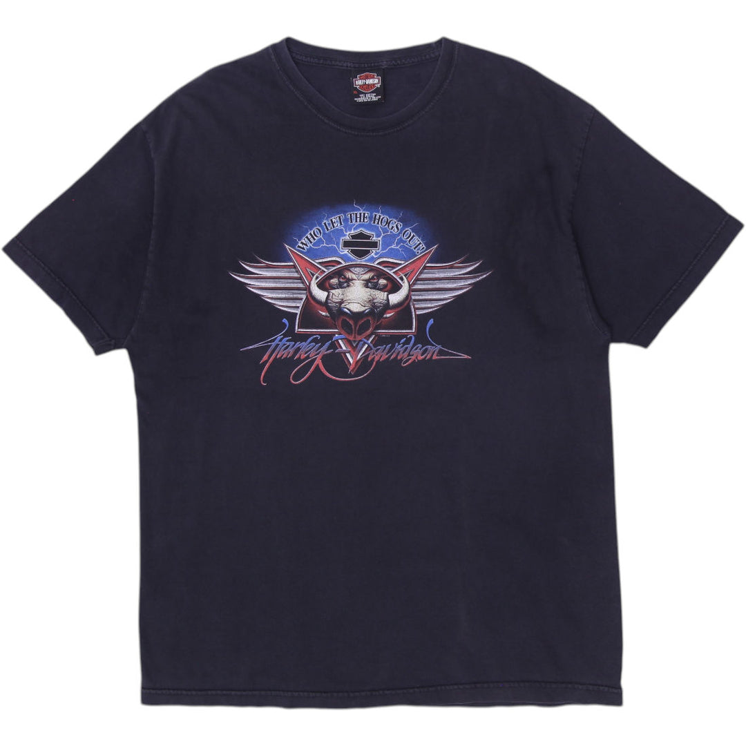 Vintage Mens Harley Davidson Graphic Biker Cotton T-Shirt Size XL