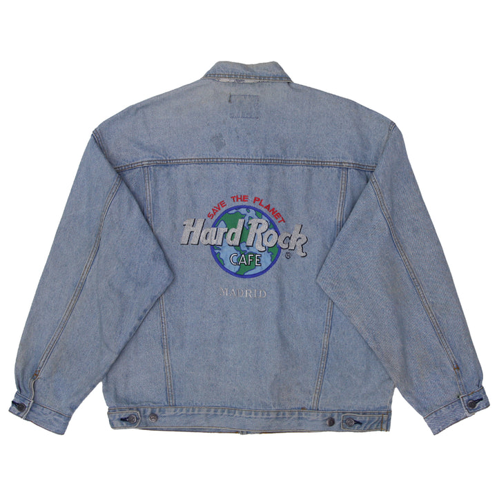 Vintage Hard Rock Café Madrid Embroidered Denim Jacket - Fashion Rerun Vintage Migration_Jacket