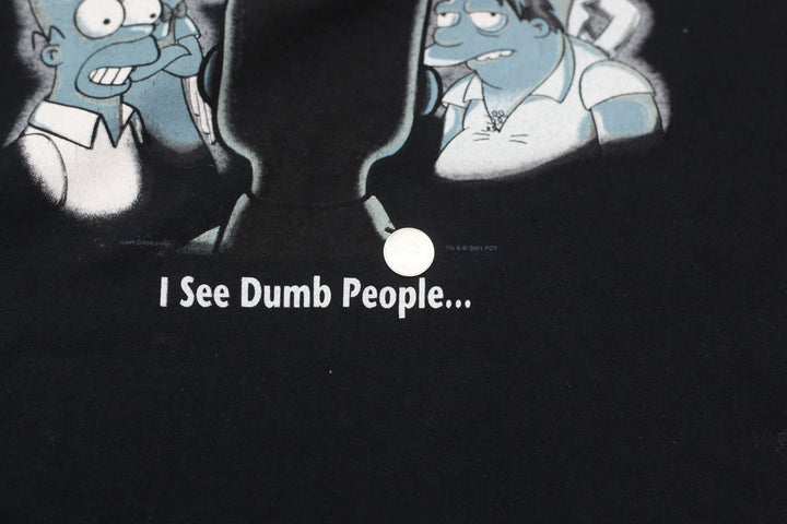 2001 Vintage The Simpsons I See Dumb People T-Shirt Delta Pro Weight XL - Fashion Rerun Vintage Migration_T-Shirt