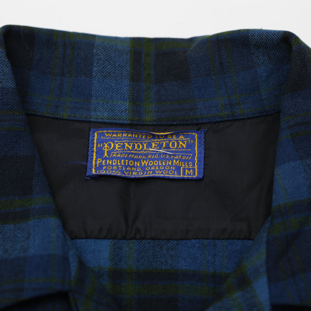 Vintage Pendleton Wool Checkered Long Sleeve Plaid Shirt Made in USA Size M