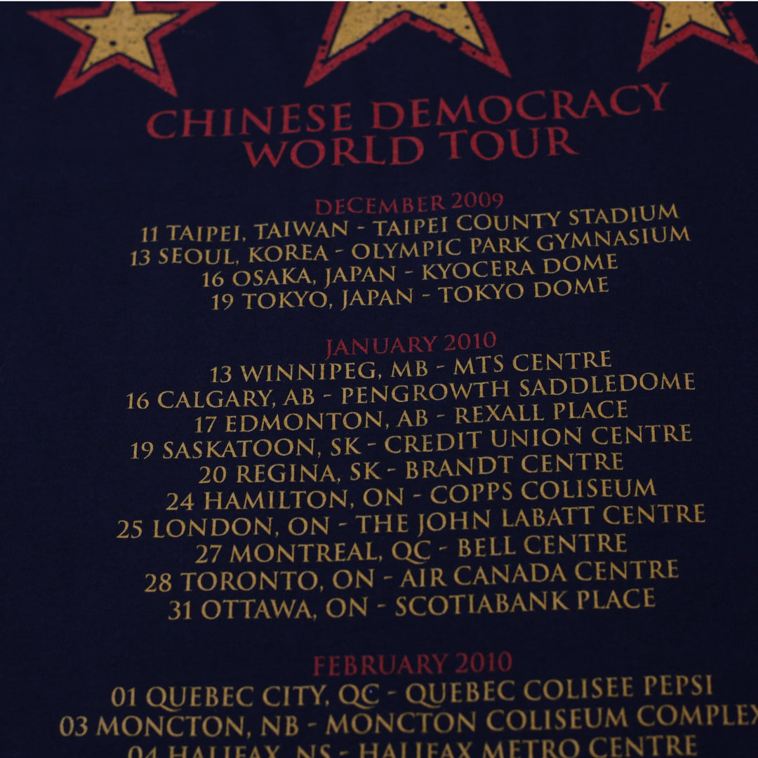 Vintage Mens Guns N Roses T-Shirt Black Graphic Band Tour Size L