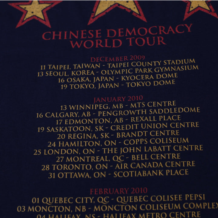 Vintage Mens Guns N Roses T-Shirt Black Graphic Band Tour Size L