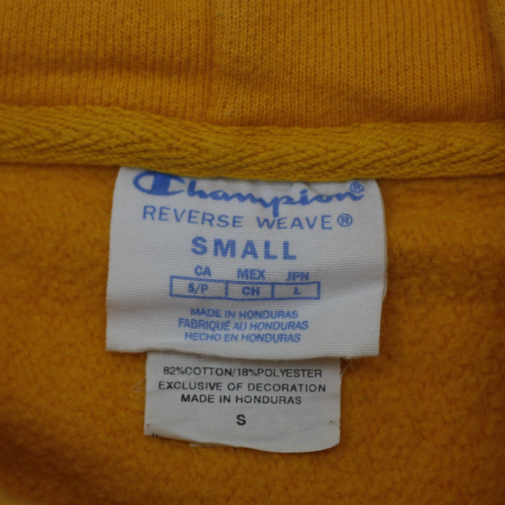 Mens Champion Reverse Weave  Mustard C Gold Heavyweight Pullover Hoodie Size S