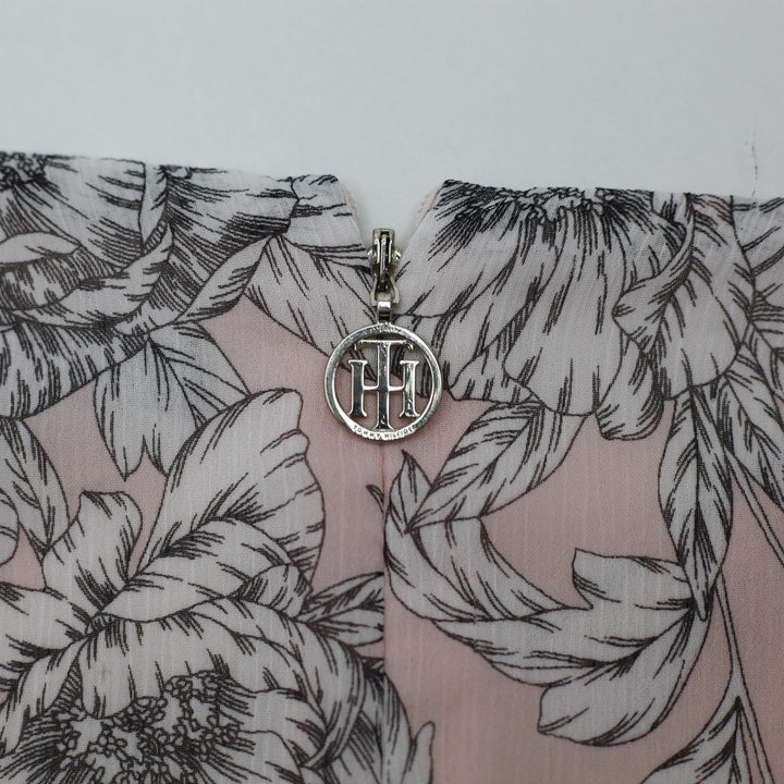 Y2K Ladies Floral Chiffon Tiered Ruffle Dress Size 8