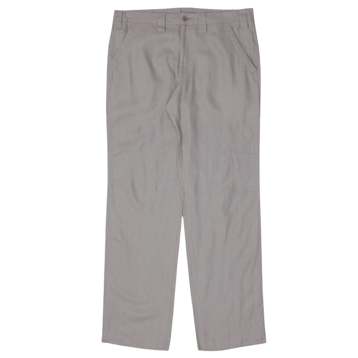 Mens 100% Linen Casual Pants