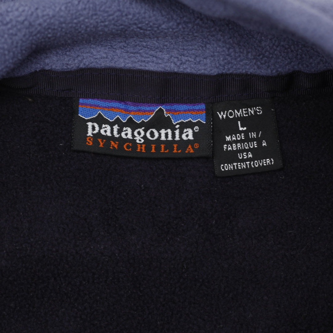 Vintage Ladies Patagonia USA Made SYNCHILLA Full Zip Fleece Jacket Made in USA Size L | Migration_Fleece - Ba | Fashion Rerun