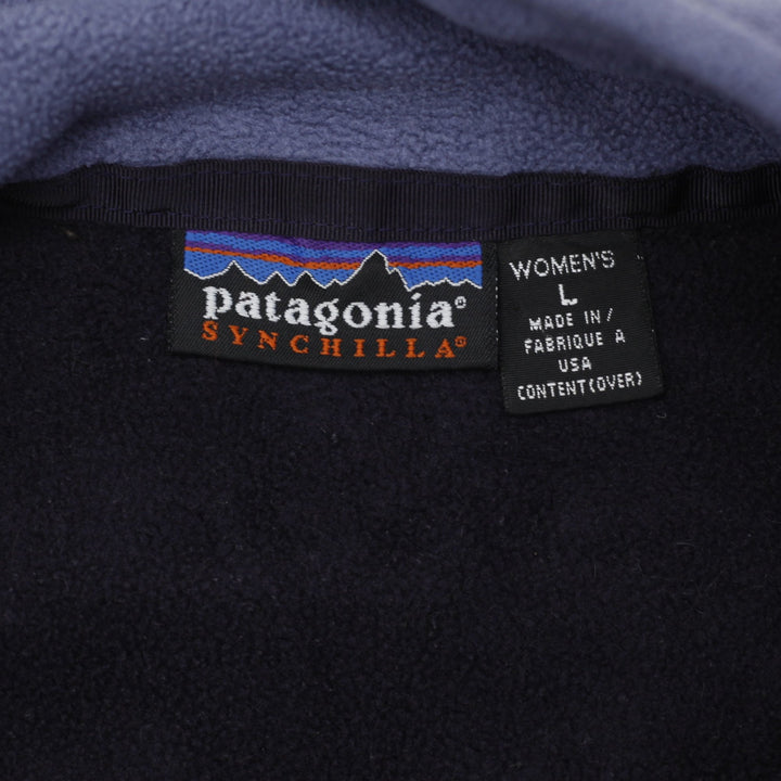 Vintage Ladies Patagonia USA Made SYNCHILLA Full Zip Fleece Jacket Made in USA Size L | Migration_Fleece - Ba | Fashion Rerun