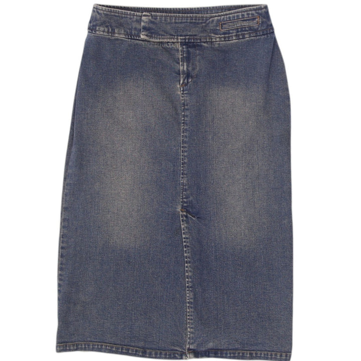 Y2K Ladies Distressed Vintage Style Denim Midi Skirt Size S | Migration_Skirts | Fashion Rerun