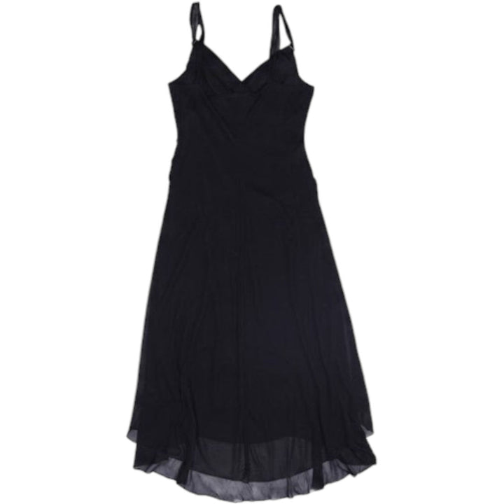 Y2K Ladies Jessica Ruched Rhineston Mesh High Low Evening Dress Size 10
