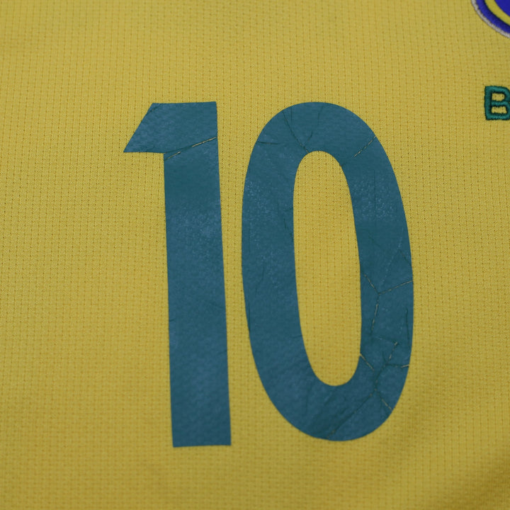 Mens 2010 Nike Brazil Home Football Jersey #10 Size L