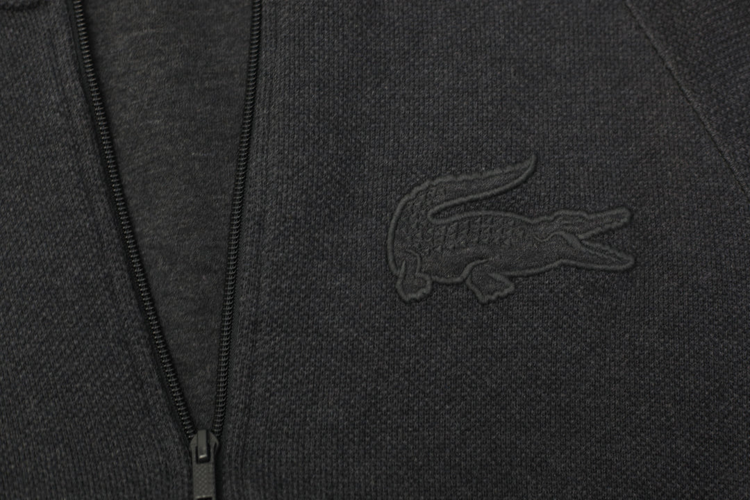 Mens Embroidered Lacoste Logo Zip Up Jacket