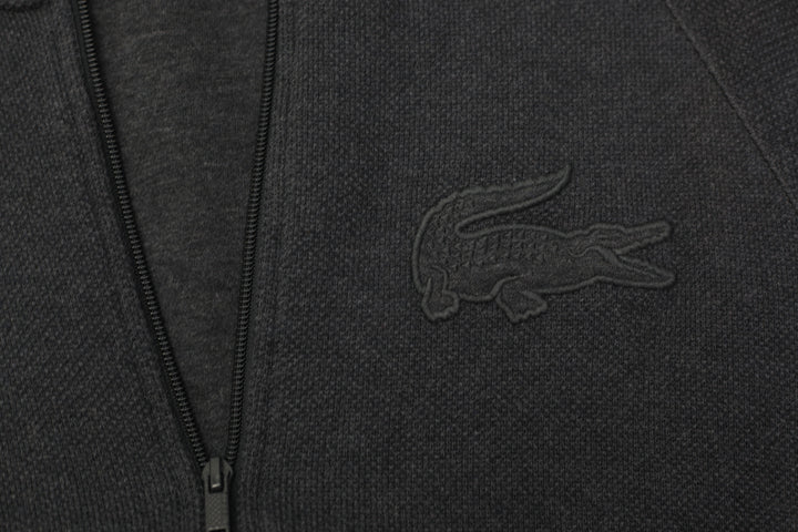 Mens Embroidered Lacoste Logo Zip Up Jacket