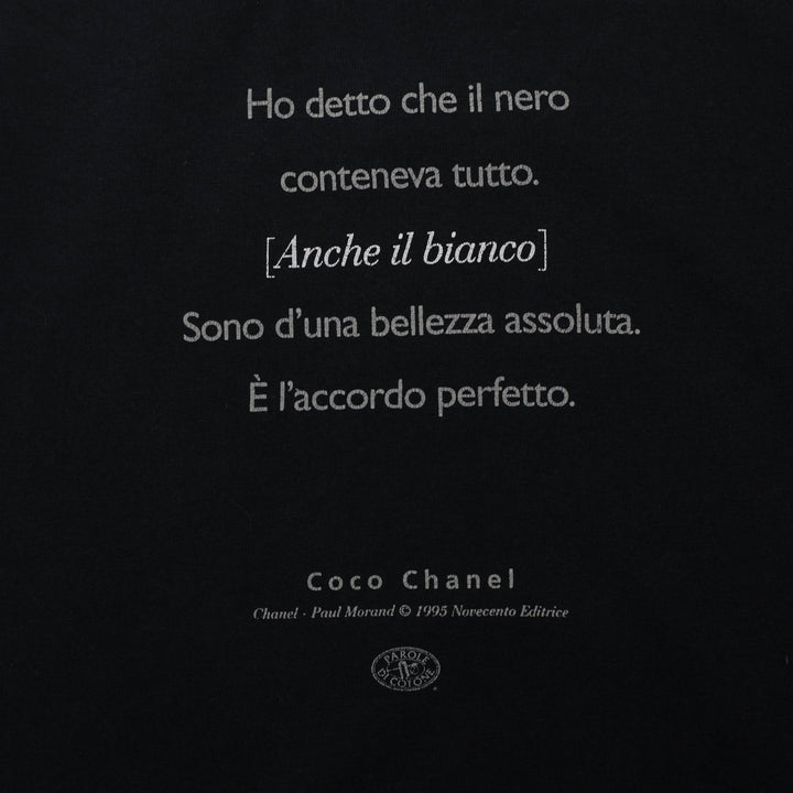 Vintage Vintage 1995 Parole Di Cotone Coco Chanel L'Allure T-Shirt