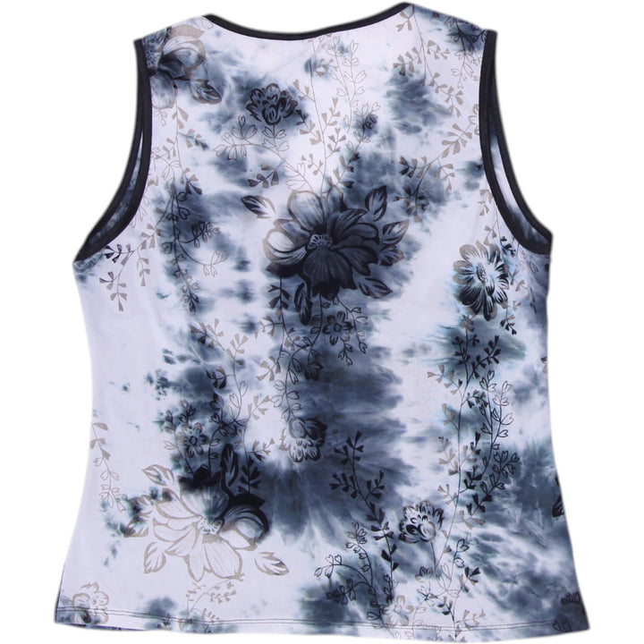 Y2K Ladies Sami + Jo Blouse Floral Tie Dye Empire Waist Size L