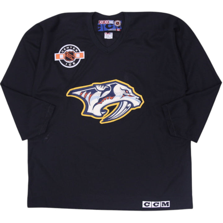 Vintage Black CCM Center Ice NHL Nashville Predators Hockey Jersey XL | Migration_Jerseys | Fashion Rerun