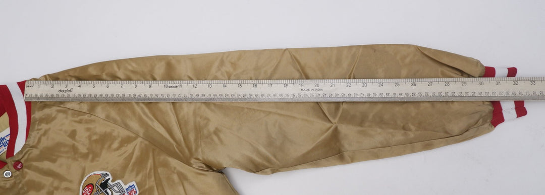 Vintage Mens Chalk Line 49ers Gold Jacket NFL Made In USA