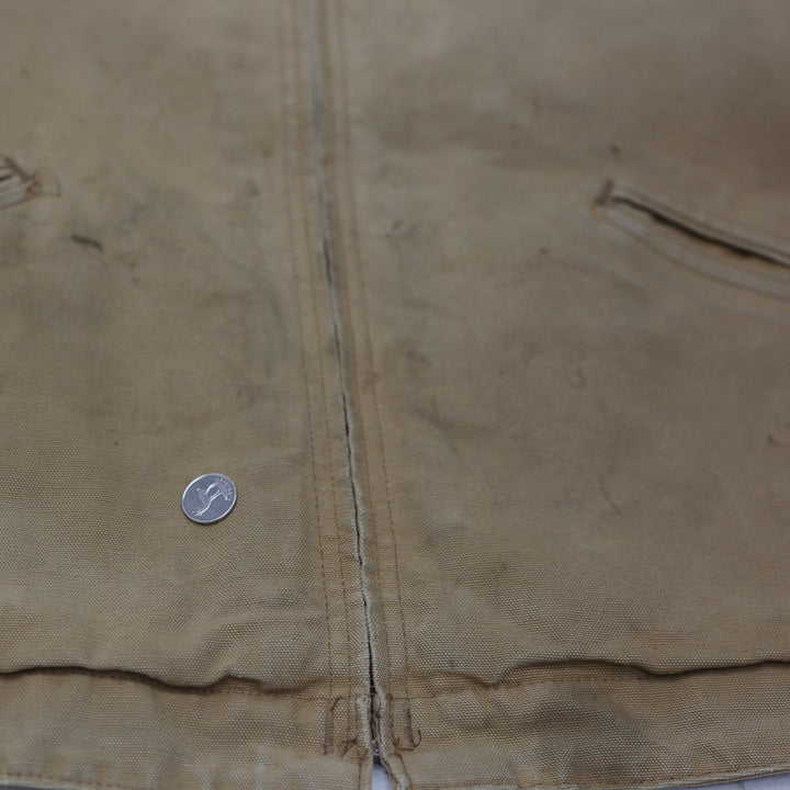 Vintage Carhartt Sandstone Detroit Jacket-Blanked Lined Curdoroy Collar - Fashion Rerun Vintage Migration_Jacket